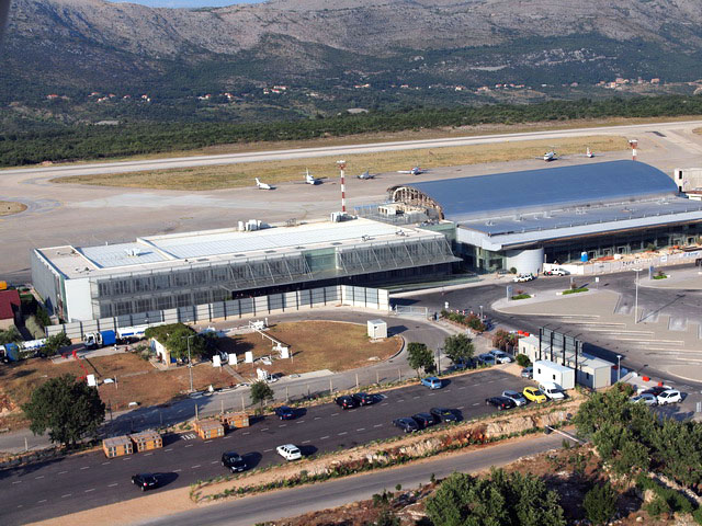 Dubrovnik Airport view from air