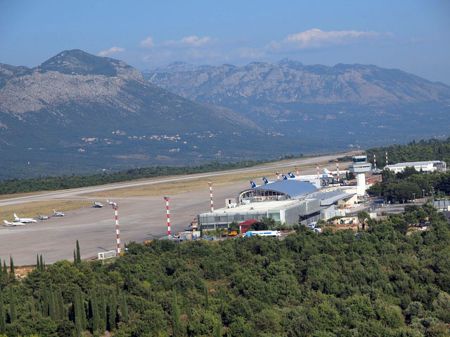 Dubrovnik Airport view from air