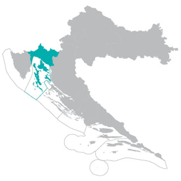 Kvarner Region map