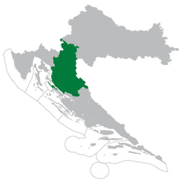 Lika and Karlovac Region map