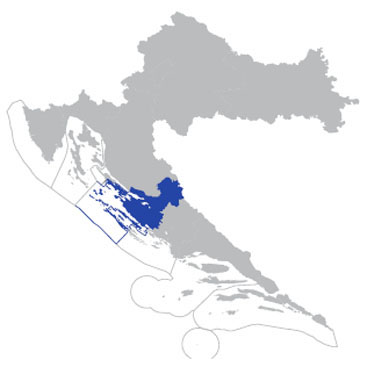 Zadar Region - Dalmatia map