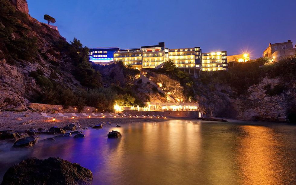 Hotel Bellevue in Dubrovnik, view from the sea