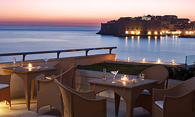 Hotel Excelsior in Dubrovnik, view of Old Town from terrace