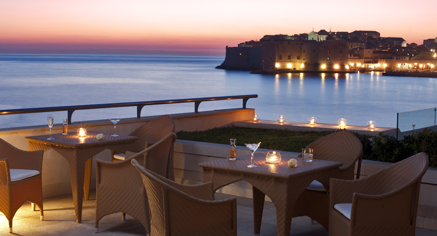 View off Old Town Dubrovnik from Hotel Excelsior